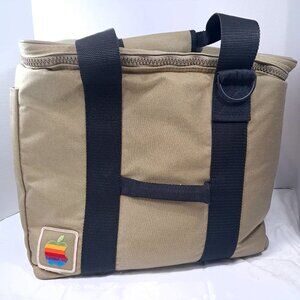 Vintage Apple MacIntosh Computer Travel Bag Tote carry on Case Rainbow logo 80s